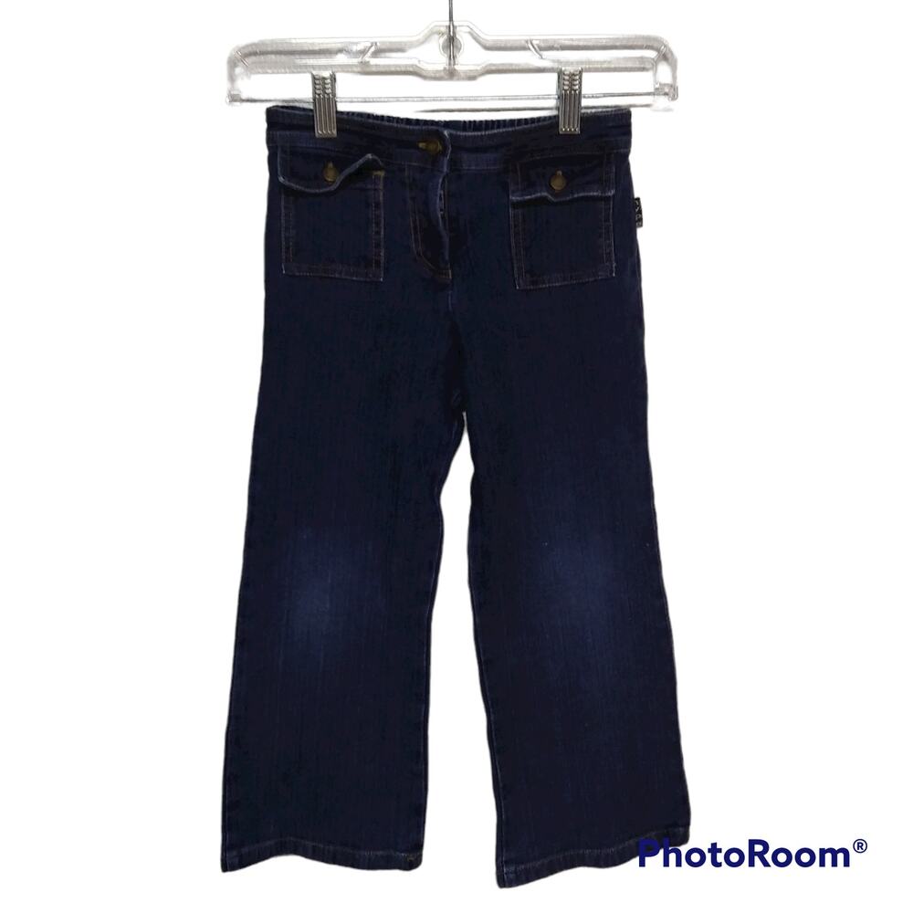 Girl’s Straight Leg Flare Jeans - Size 6X, Dark Wash by Hype
